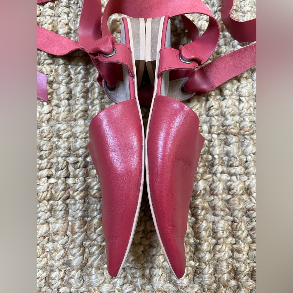 Free People Gold Rush Flats in Cherry Size eu 37 - Picture 5 of 8